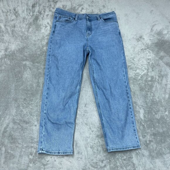 Calvin Klein Womens Light Wash Denim Jeans 16 Classic Fit Stretch *flaw a0508 - Picture 1 of 10